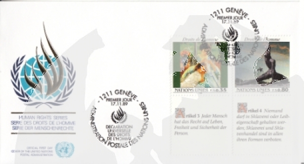 OSN Ženeva FDC 0180 / 0181 ● - 1989